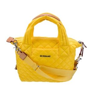 MZ Wallace Acid Yellow Quilted Pattern Tote Bag